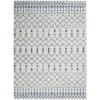 4’ x 6’ Ivory and Blue Berber Pattern Area Rug - 385826. Picture 1