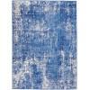 4’ x 6’ Blue and Ivory Abstract Splash Area Rug Blue Ivory. Picture 1