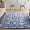 4’ x 6’ Navy and Ivory Intricate Floral Area Rug Navy Multicolor. Picture 3