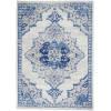 4’ x 6’ Ivory and Blue Medallion Area Rug Ivory Blue. Picture 1