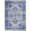 4’ x 6’ Ivory and Navy Geometric Area Rug Ivory Navy. Picture 1