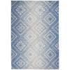 4’x6’ Ivory and Blue Lattice Area Rug - 385901. Picture 1