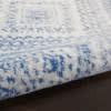 5’x7’ Ivory and Blue Lattice Area Rug - 385902. Picture 2