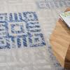 4’ x 6’ Gray and Blue Diamonds Area Rug - 385904. Picture 4