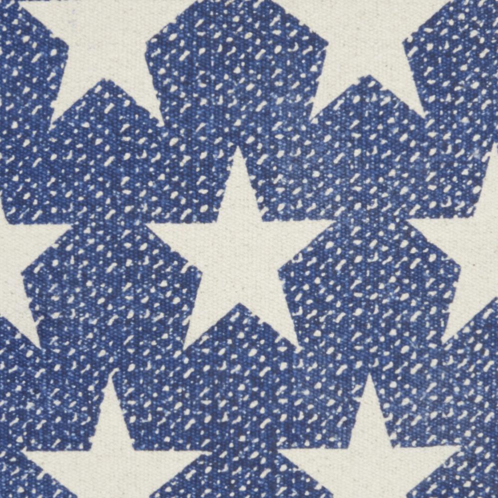 Navy Blue and Ivory Stars Throw Pillow - 386092. Picture 4