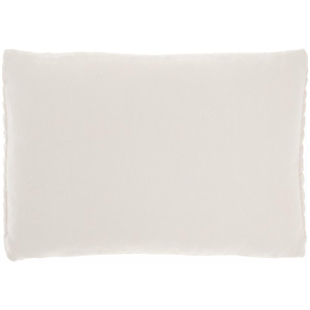 Ivory Chunky Braid Lumbar Pillow - 386139. Picture 2