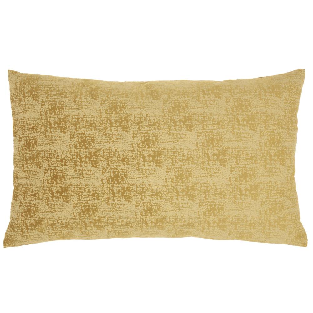 Golden Distressed Gradient Lumbar Pillow - 386157. Picture 1