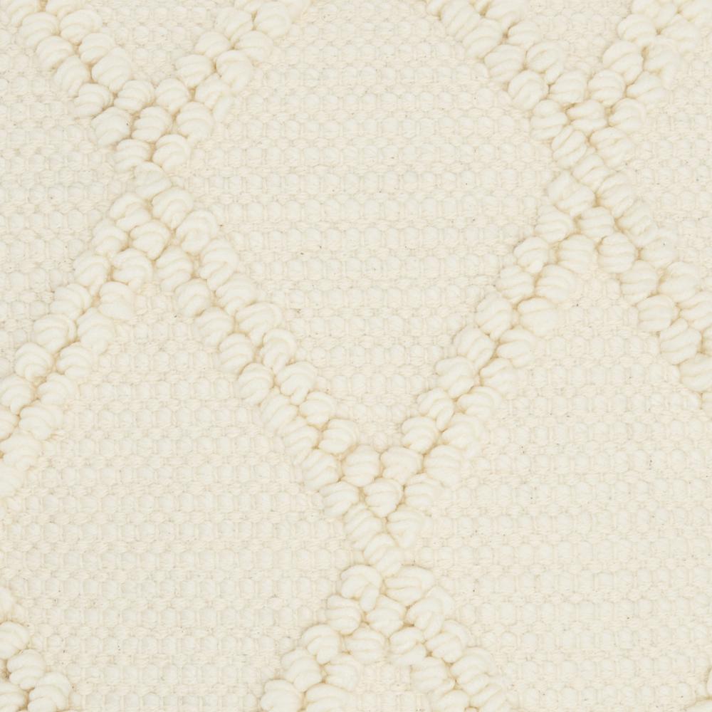 Ivory Textured Lattice Throw Pillow - 386164. Picture 4
