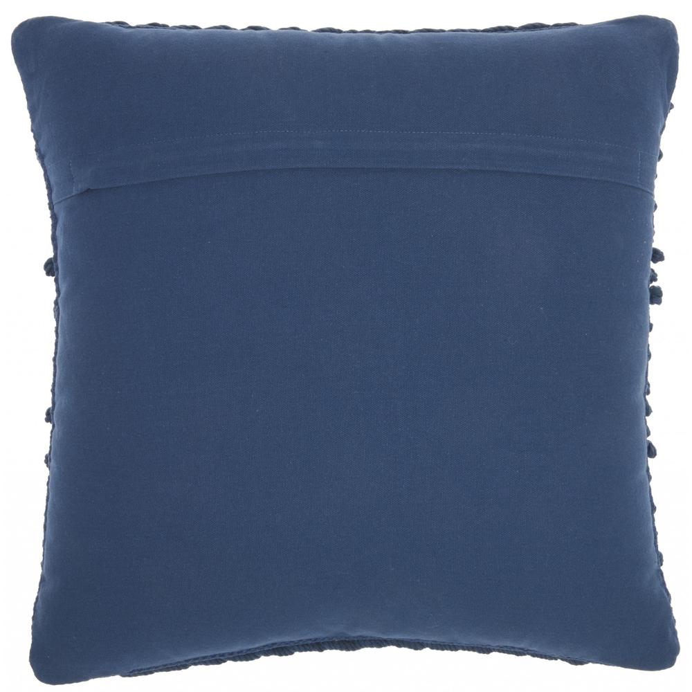 Navy Blue Textured Dots and Stripes Throw Pillow - 386171. Picture 2