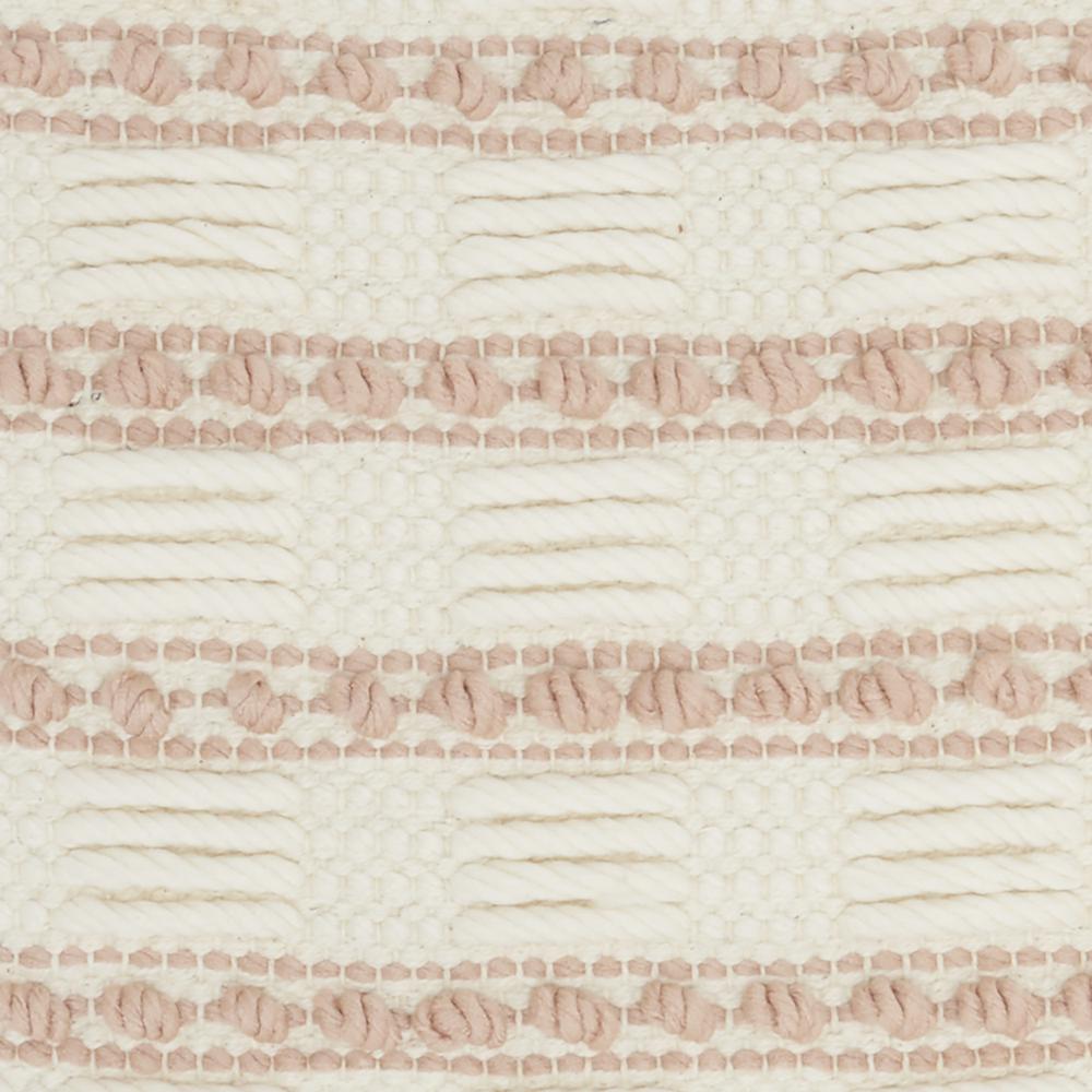 Blush and Ivory Textured Stripes Throw Pillow - 386183. Picture 4