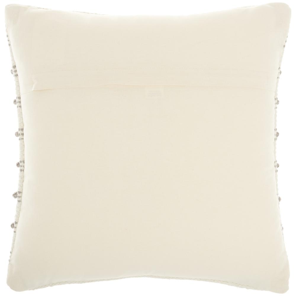 Light Gray and Ivory Textured Stripes Throw Pillow - 386184. Picture 2
