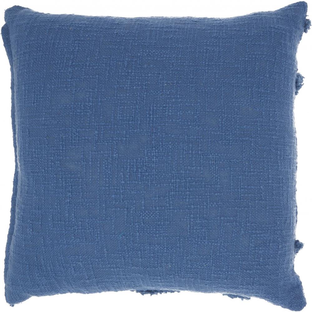 Boho Chic Blue Textured Lines Throw Pillow - 386301. Picture 2