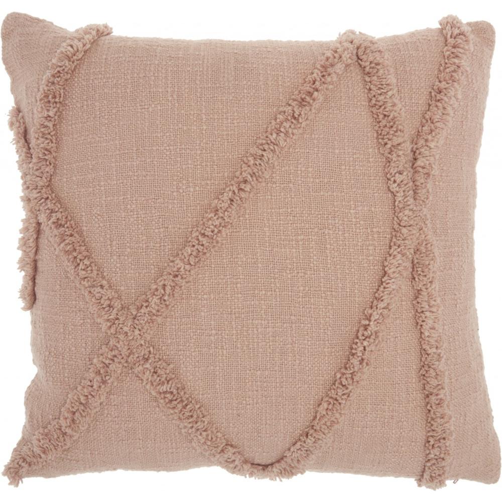 Boho Chic Blush Textured Lines Throw Pillow - 386304. Picture 1