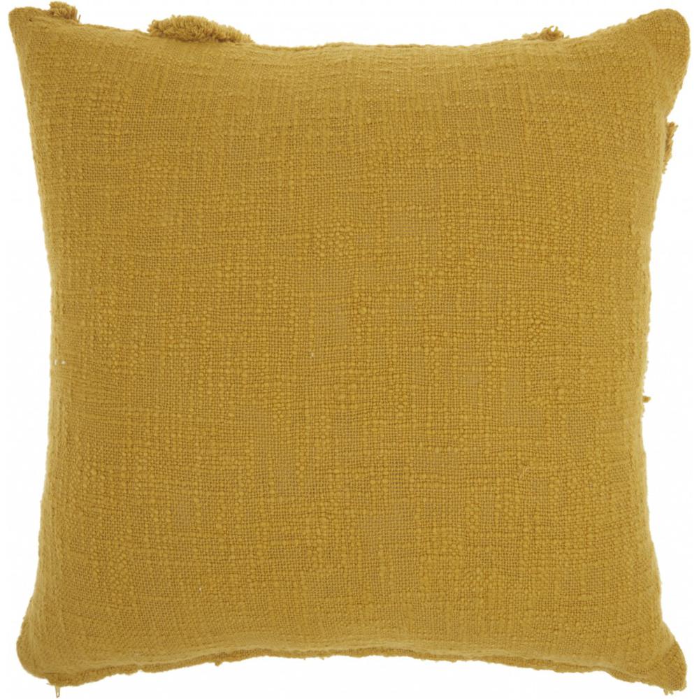 Boho Chic Mustard Textured Lines Throw Pillow - 386310. Picture 2