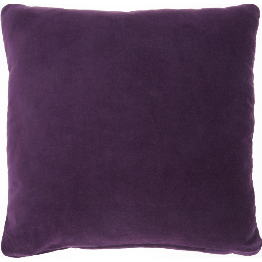 Purple Velvet Modern Throw Pillow - 386355. Picture 1