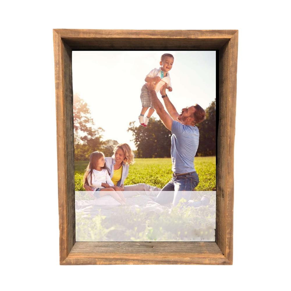 6” x 6” Rustic Farmhouse Gray Wood Shadow Box Frame - 386490. Picture 1