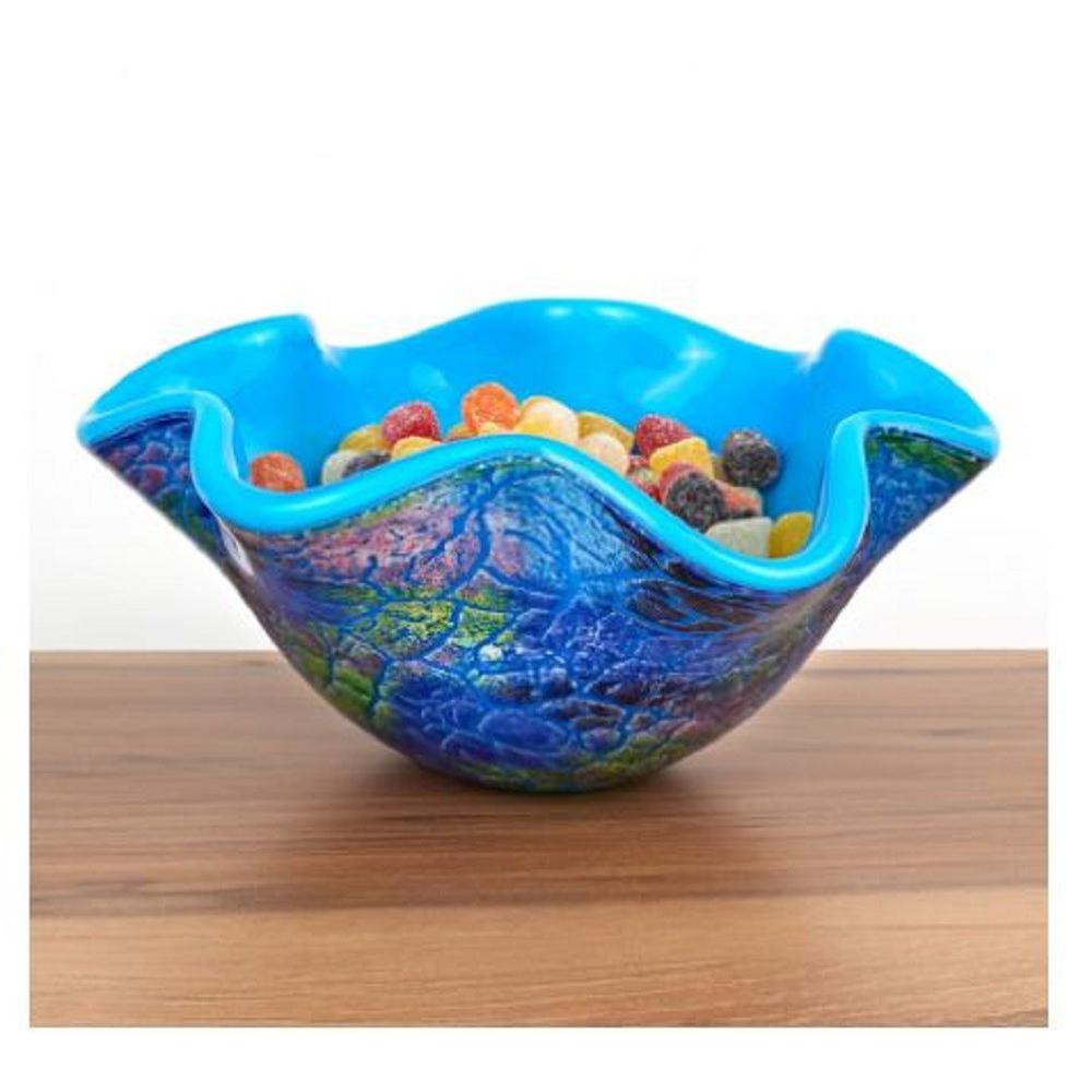 Abstract Multi Color Glass Centerpiece Bowl - 386757. Picture 2