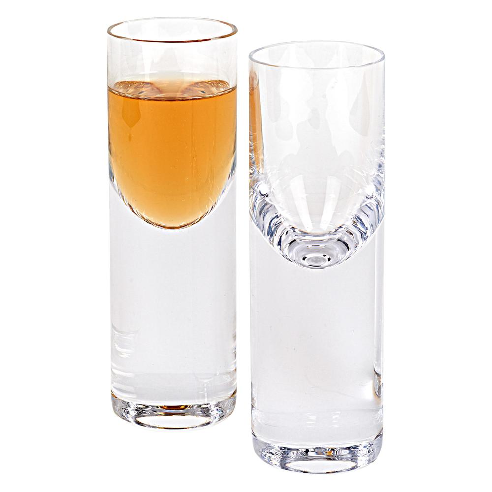 Set of 2 Mouth Blown Crystal Long Shot Glasses - 386760. Picture 3