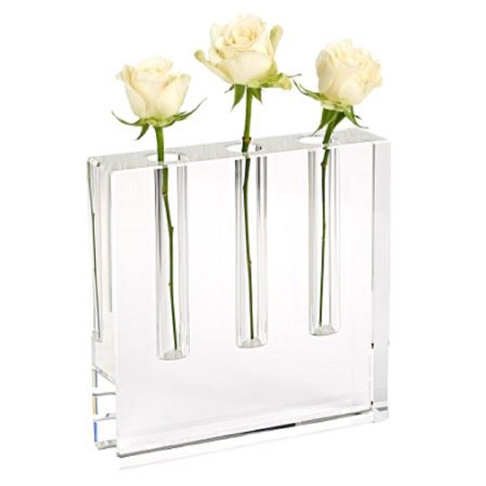 Modern Clear Square Block Optical Crystal Vase - 386770. Picture 1