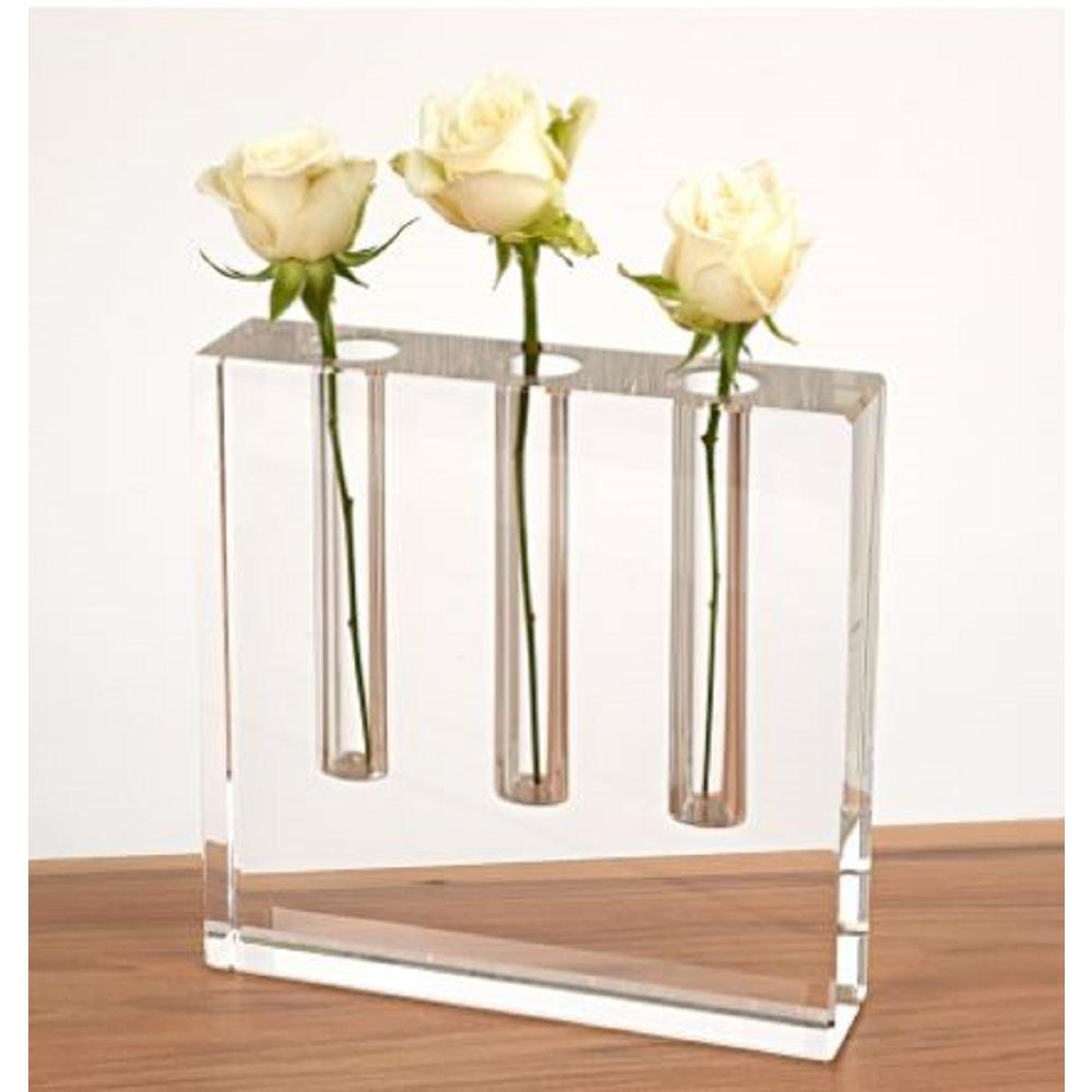 Modern Clear Square Block Optical Crystal Vase - 386770. Picture 2