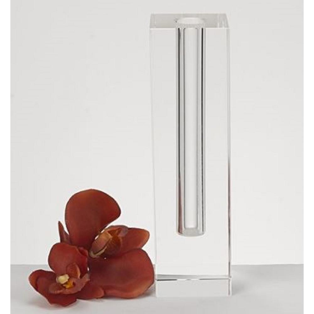 Modern Clear Tall Block Optical Crystal Vase - 386775. Picture 2