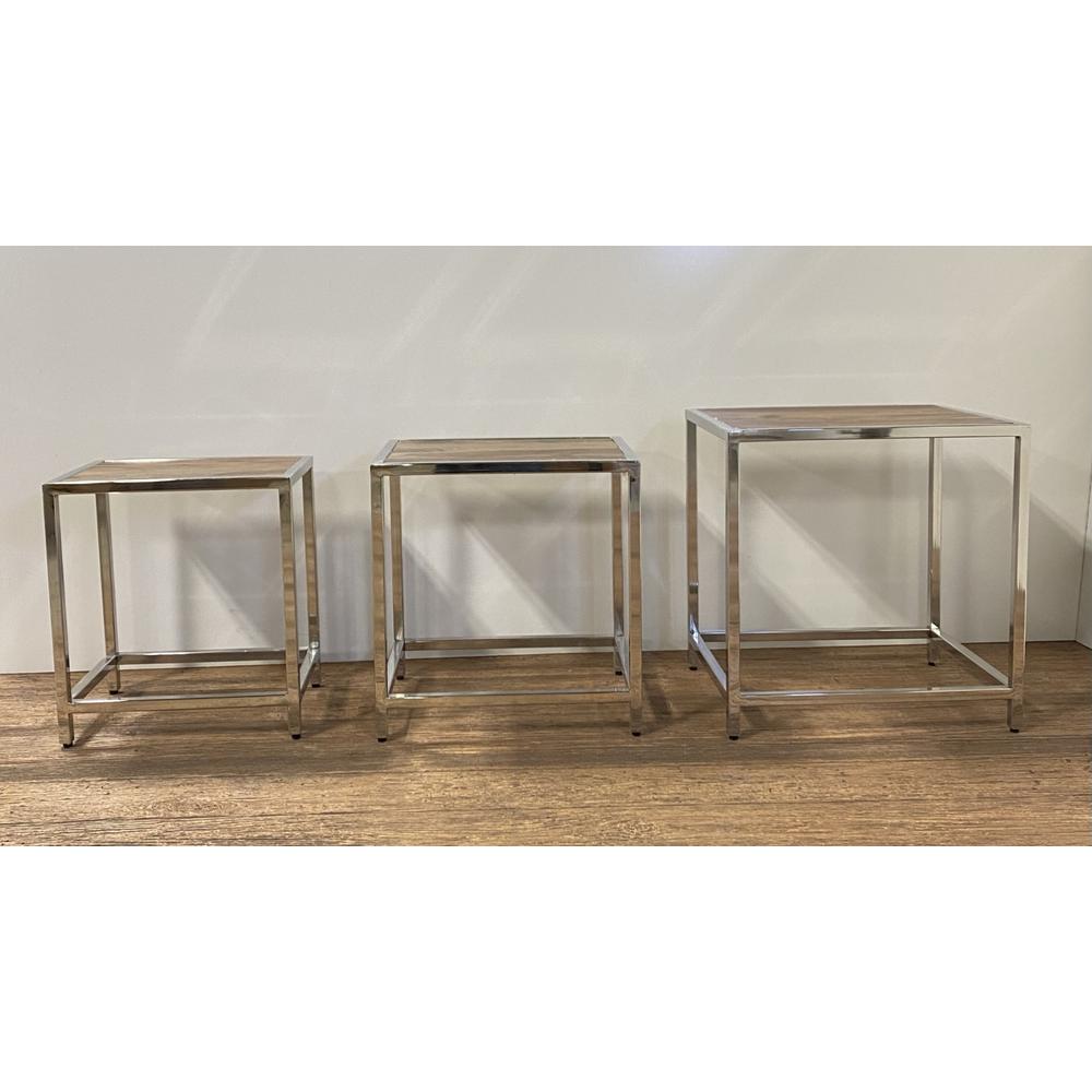 Set of 3 Modern Rustic Nesting Tables. Picture 5