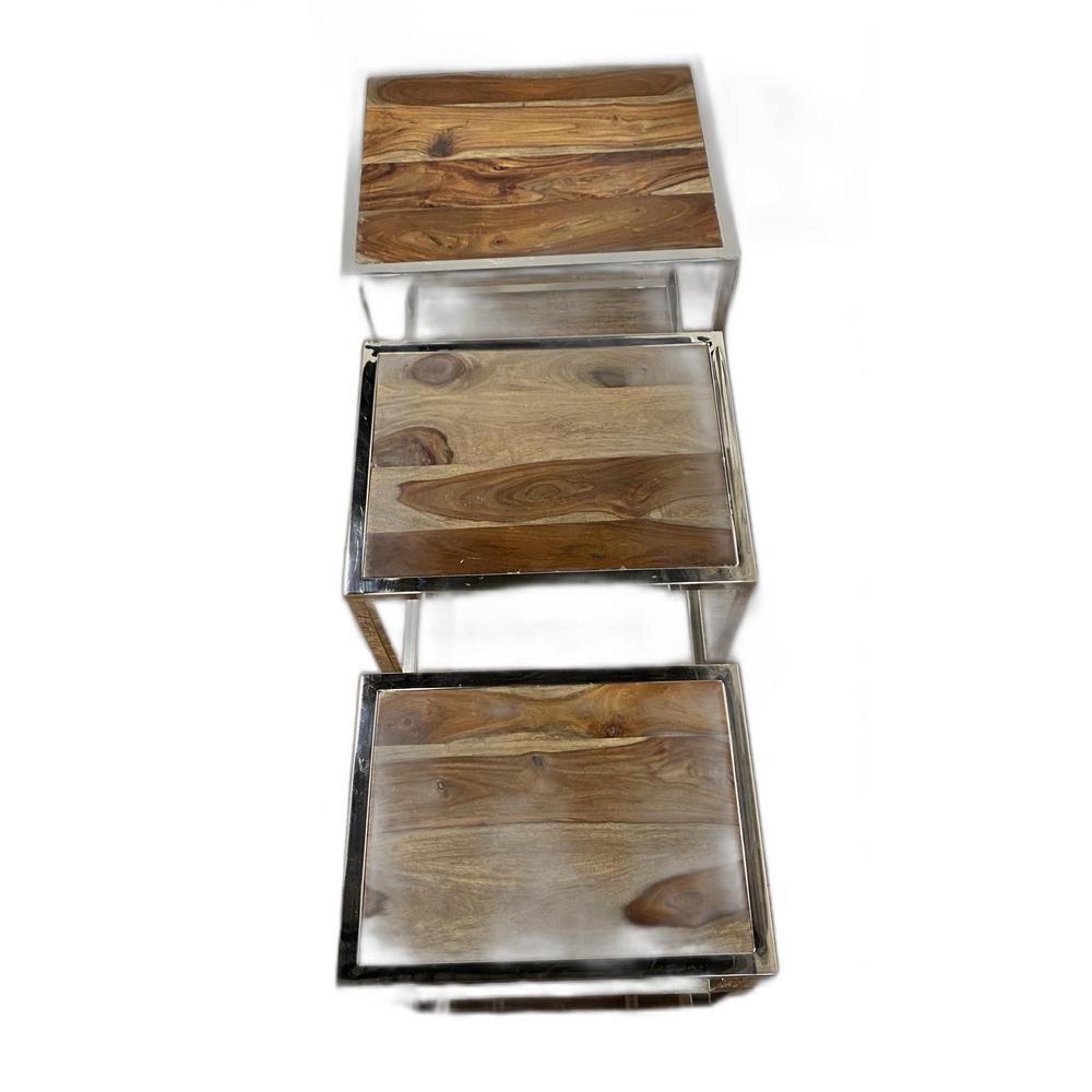 Set of 3 Modern Rustic Nesting Tables. Picture 6