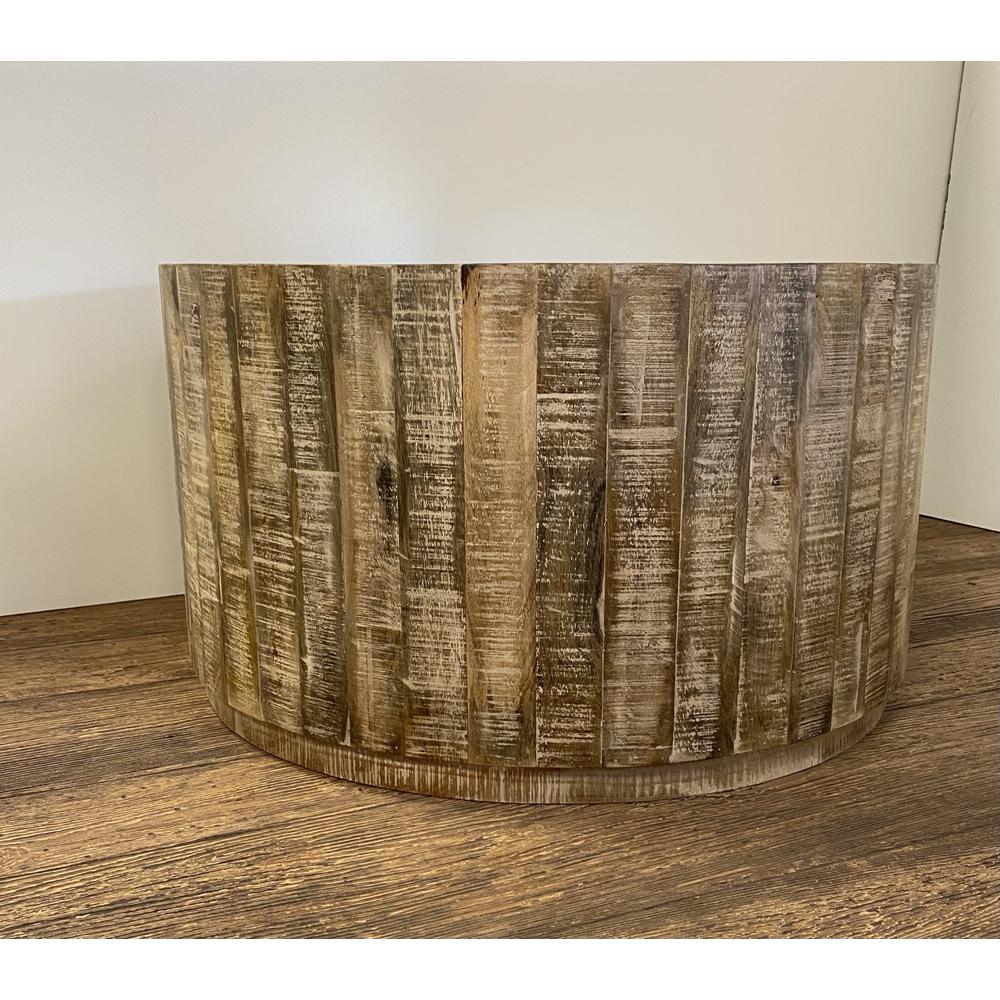 Updated Rustic Round Stump Coffee Table. Picture 1