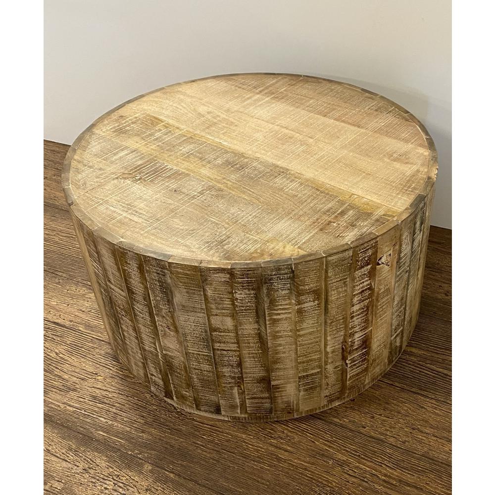 Updated Rustic Round Stump Coffee Table. Picture 4