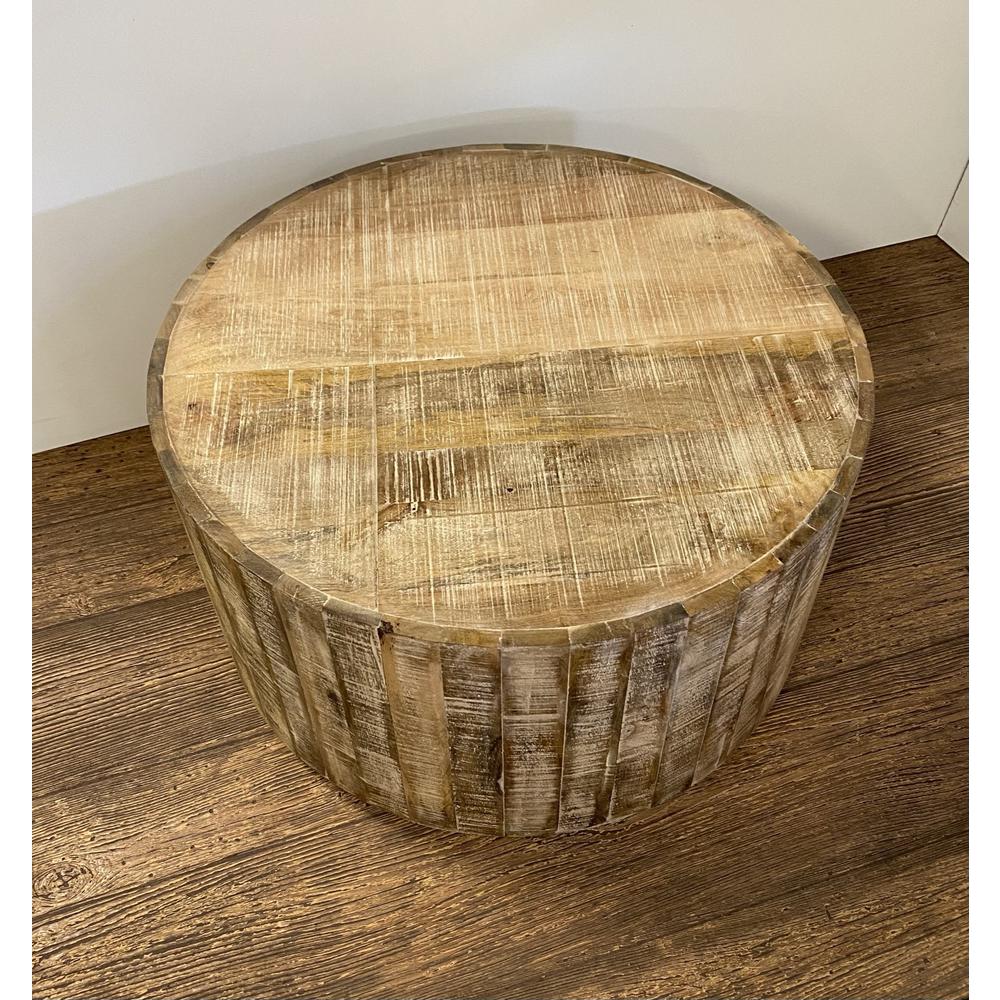 Updated Rustic Round Stump Coffee Table. Picture 5