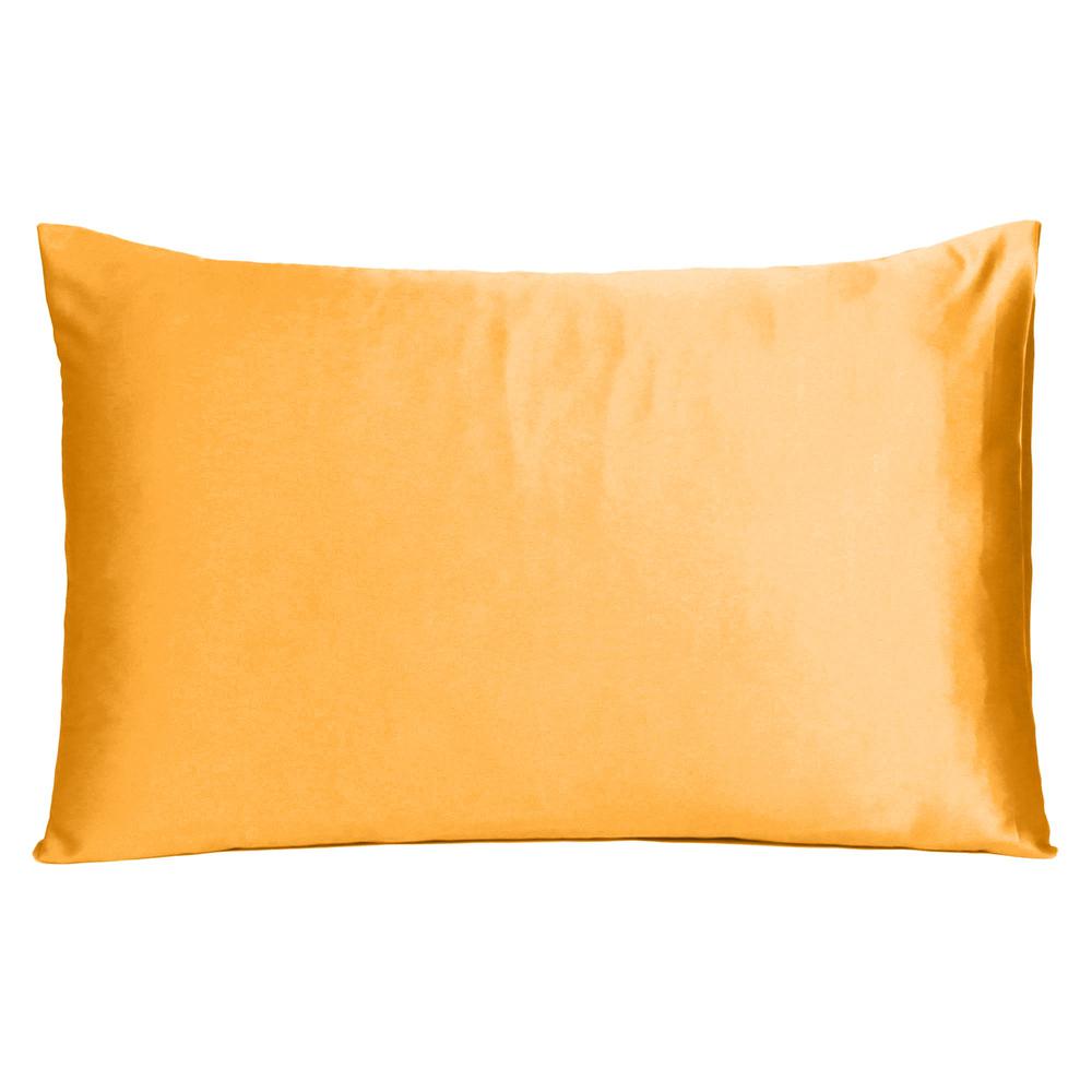 Apricot Dreamy Set of 2 Silky Satin King Pillowcases - 387833. Picture 3