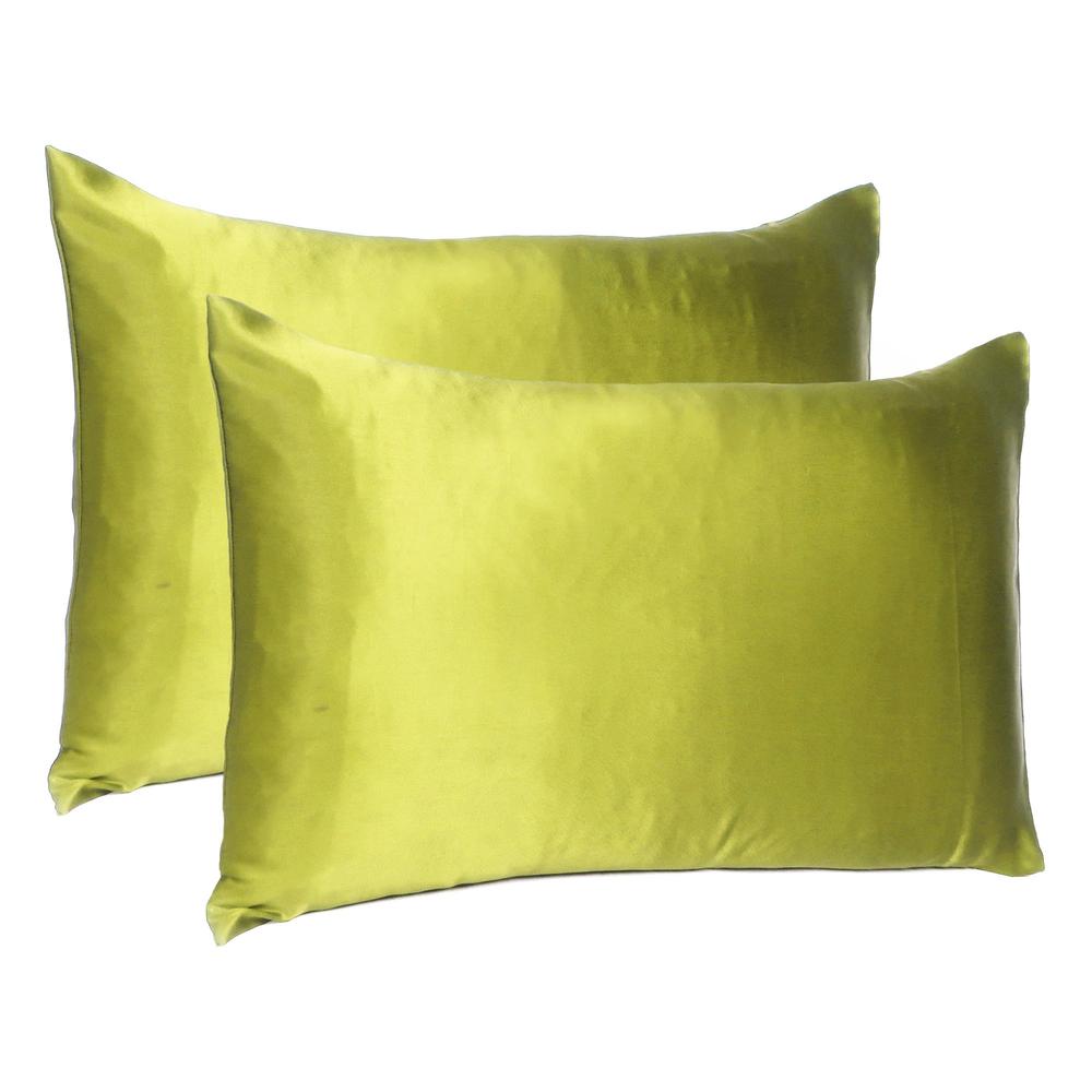 Lemongrass Dreamy Set of 2 Silky Satin King Pillowcases - 387842. Picture 1