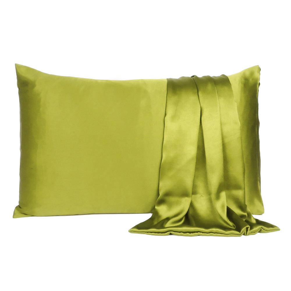 Lemongrass Dreamy Set of 2 Silky Satin King Pillowcases - 387842. Picture 2