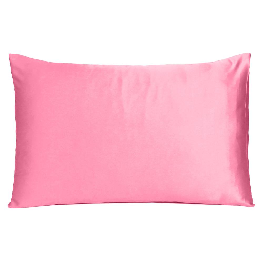 Pink Rose Dreamy Set of 2 Silky Satin King Pillowcases - 387847. Picture 3