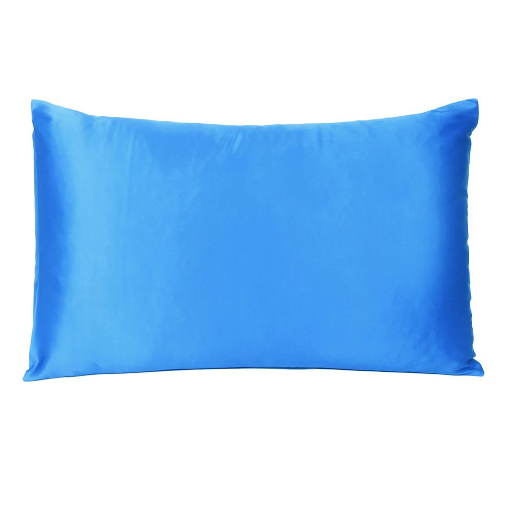 Blue Dreamy Set of 2 Silky Satin Standard Pillowcases - 387857. Picture 3