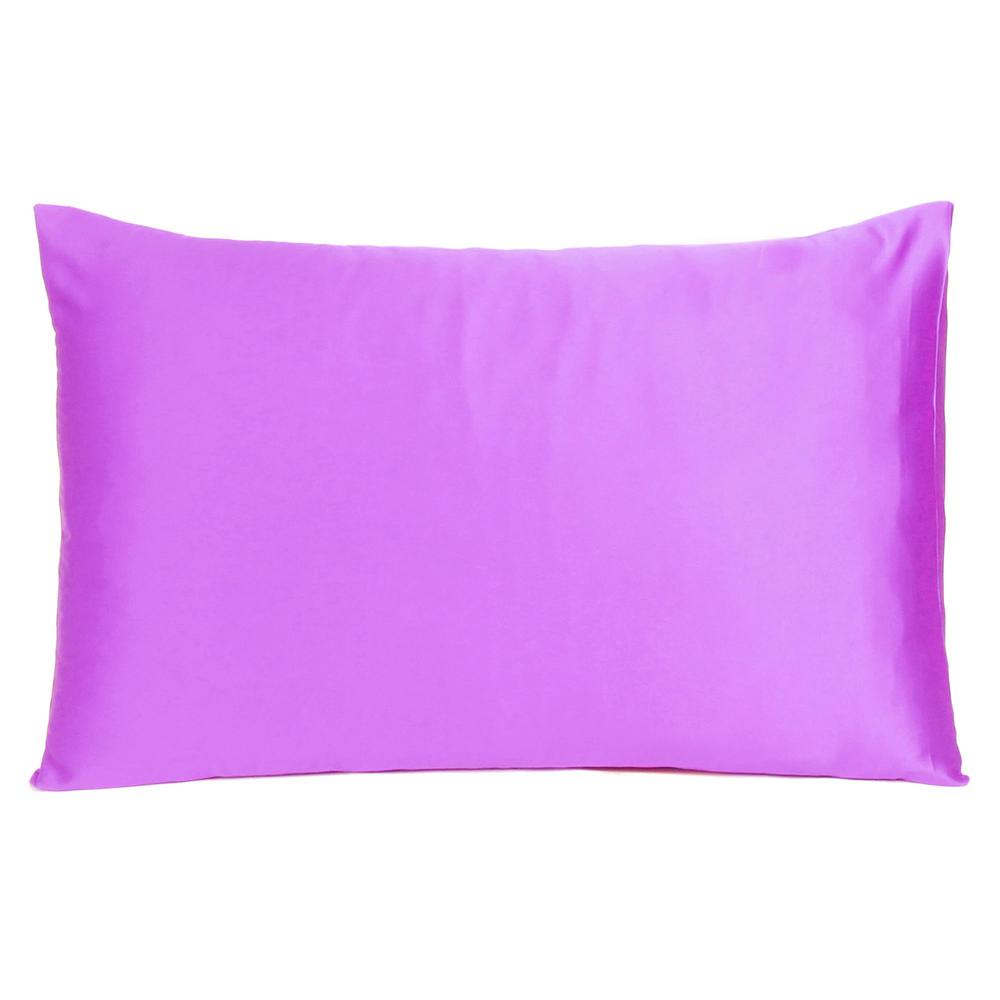 Violet Dreamy Set of 2 Silky Satin Standard Pillowcases - 387866. Picture 3
