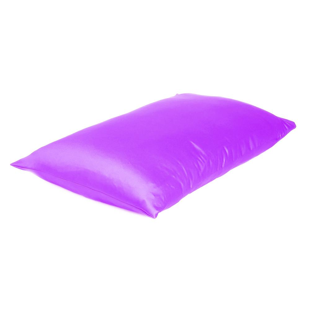 Violet Dreamy Set of 2 Silky Satin Standard Pillowcases - 387866. Picture 4