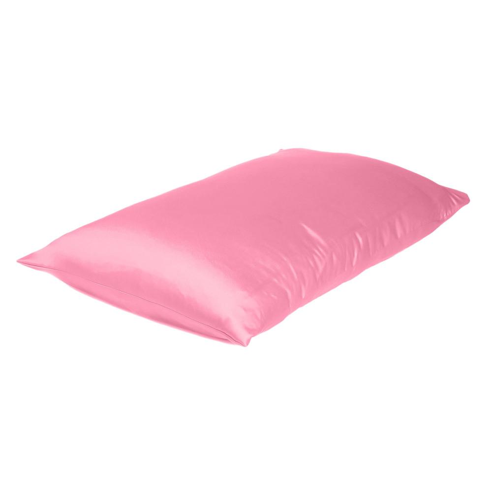 Pink Rose Dreamy Set of 2 Silky Satin Standard Pillowcases - 387874. Picture 4