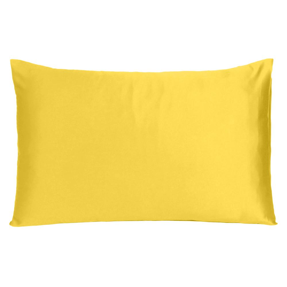 Lemon Dreamy Set of 2 Silky Satin Queen Pillowcases - 387896. Picture 3