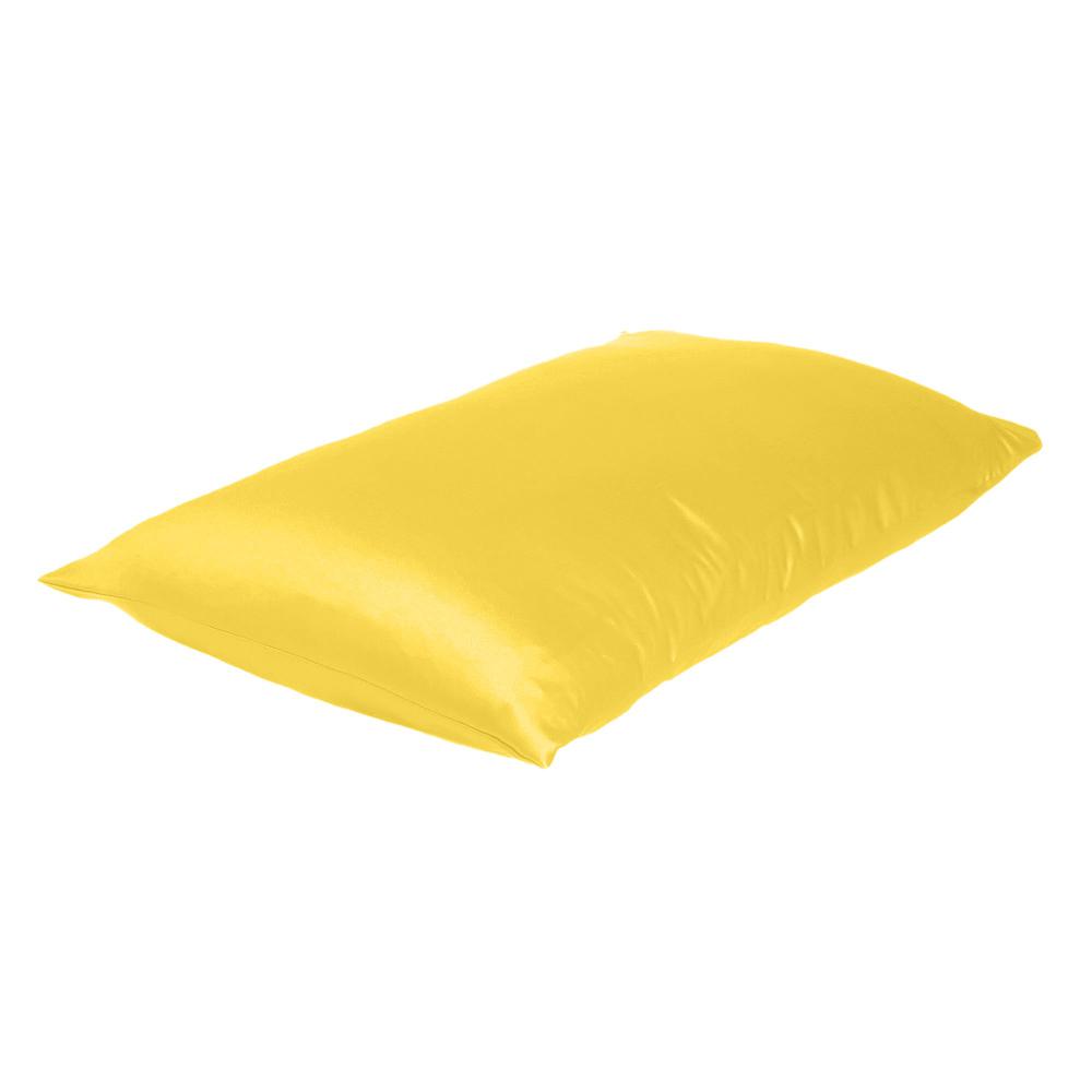 Lemon Dreamy Set of 2 Silky Satin Queen Pillowcases - 387896. Picture 4