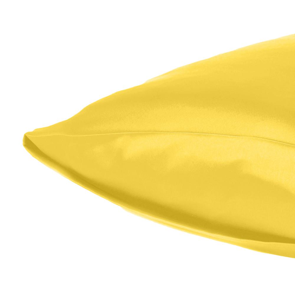 Lemon Dreamy Set of 2 Silky Satin Queen Pillowcases - 387896. Picture 5