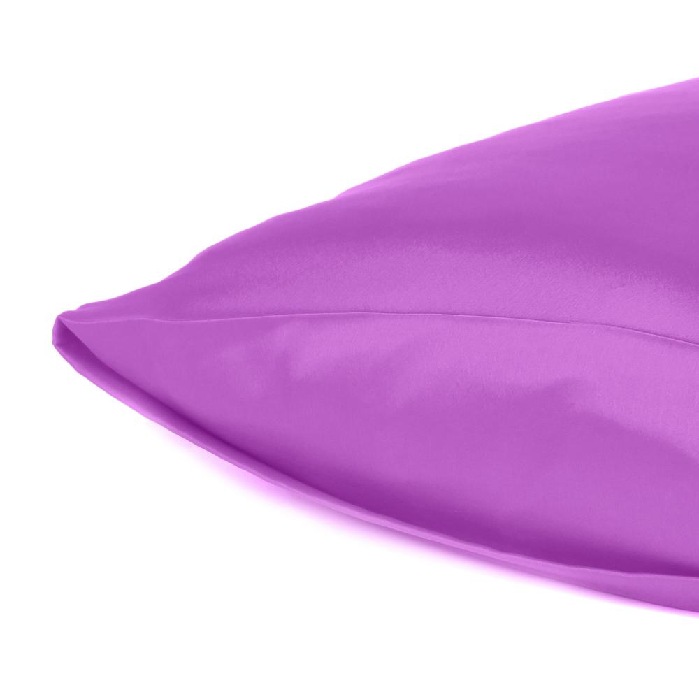 Purple Dreamy Set of 2 Silky Satin Queen Pillowcases - 387912. Picture 5