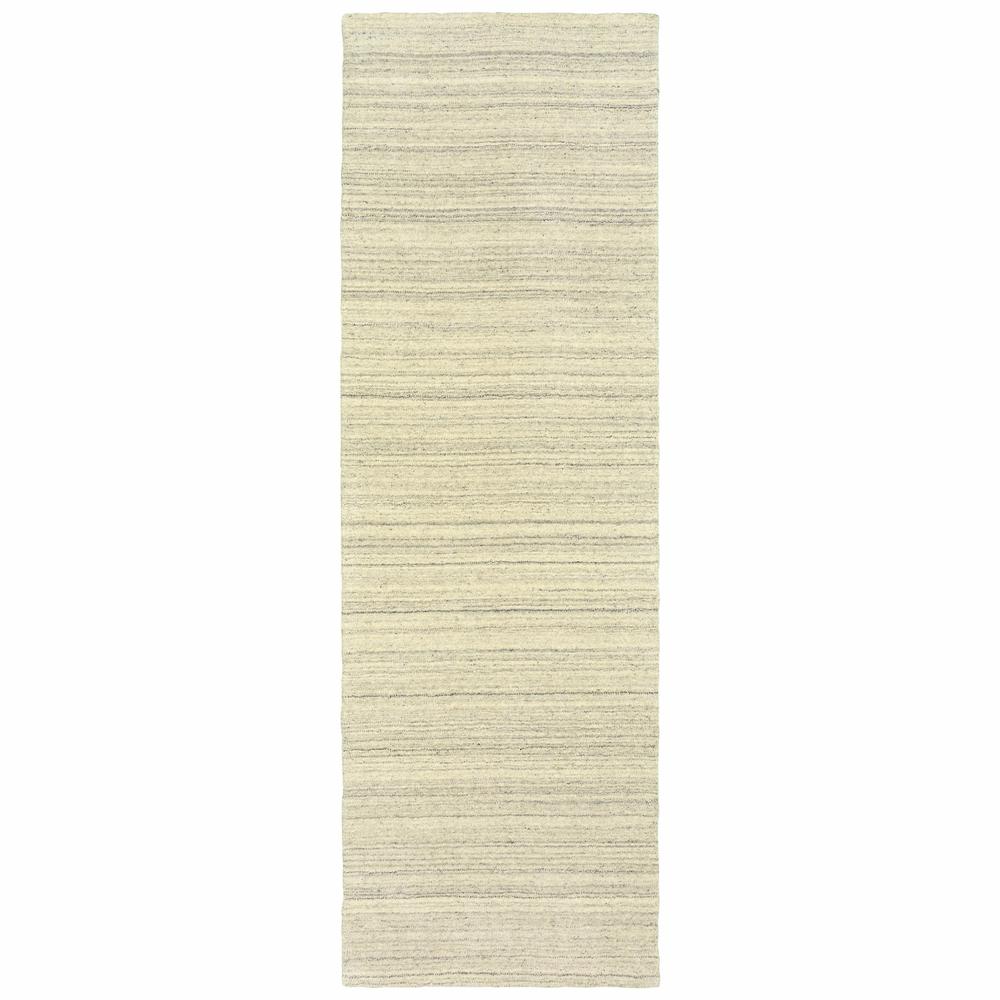 3’ x 8’ Two-toned Beige and GrayRunner Rug - 387952. Picture 1