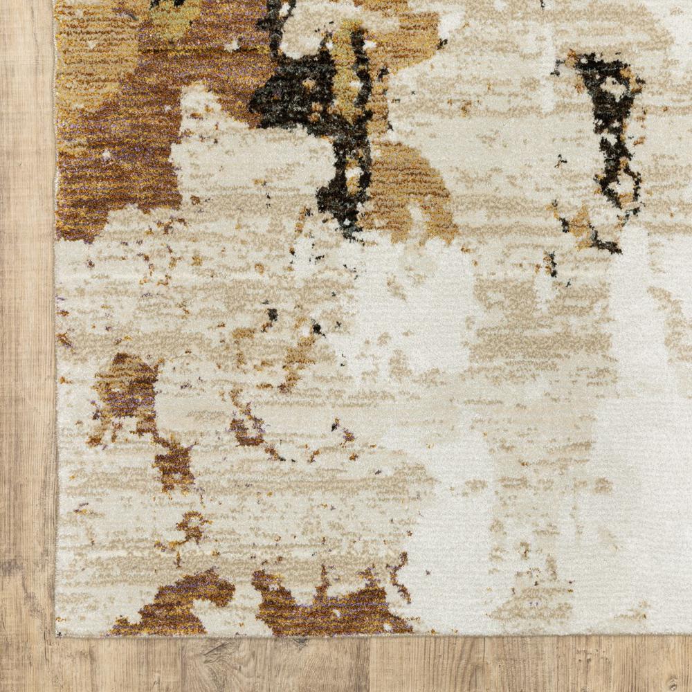 2’ x 3’ Abstract Weathered Beige and Gray Indoor Scatter Rug - 388012. Picture 3