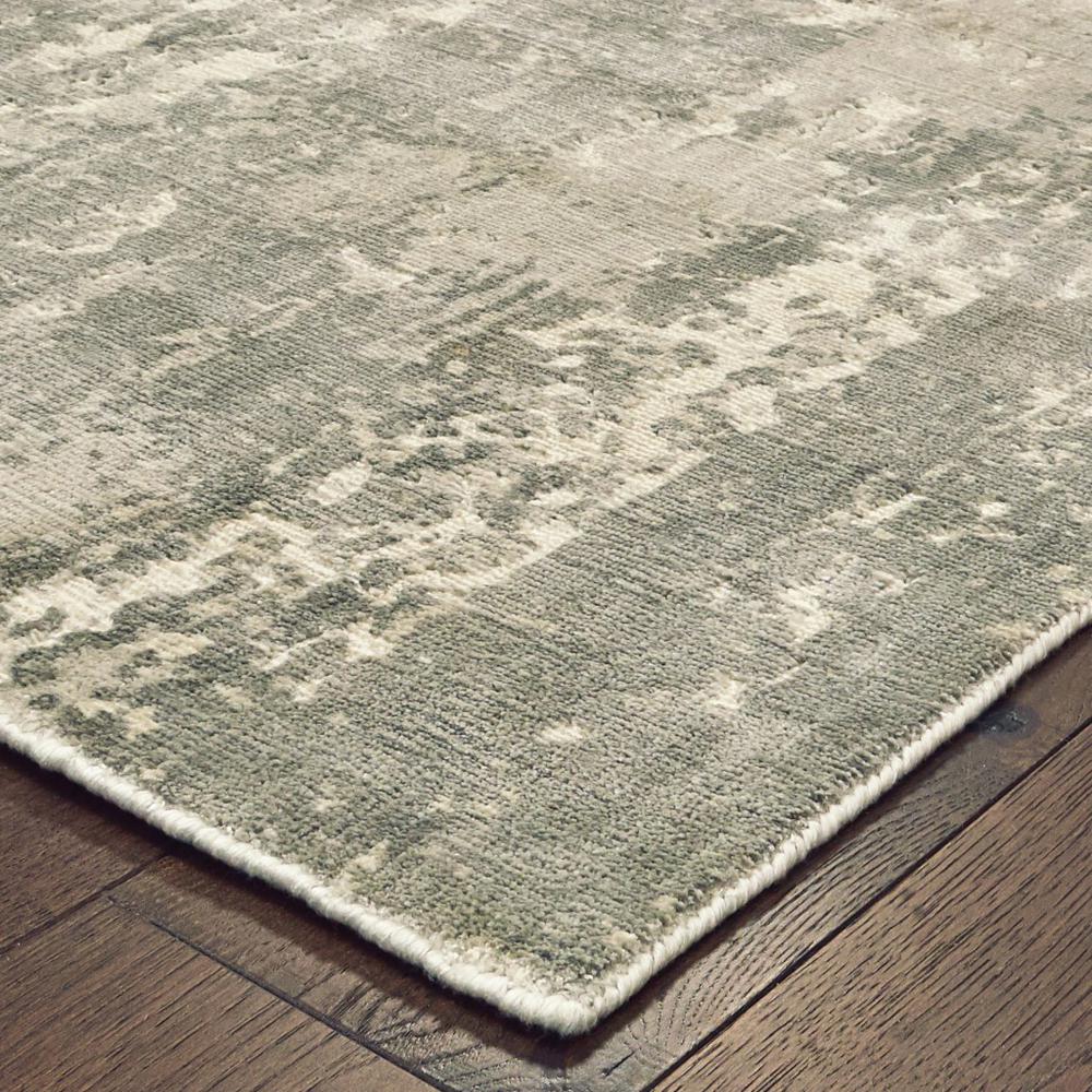 6’ x 9’ Gray and Ivory Abstract Splash Indoor Area Rug - 388086. Picture 2