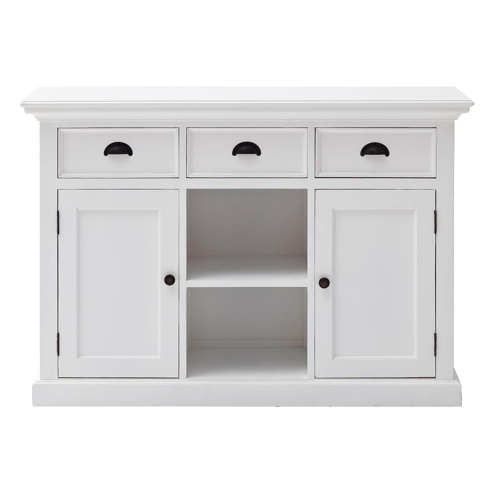 White Modern Farmhouse Large Accent Cabinet with Baskets - 388214. Picture 1