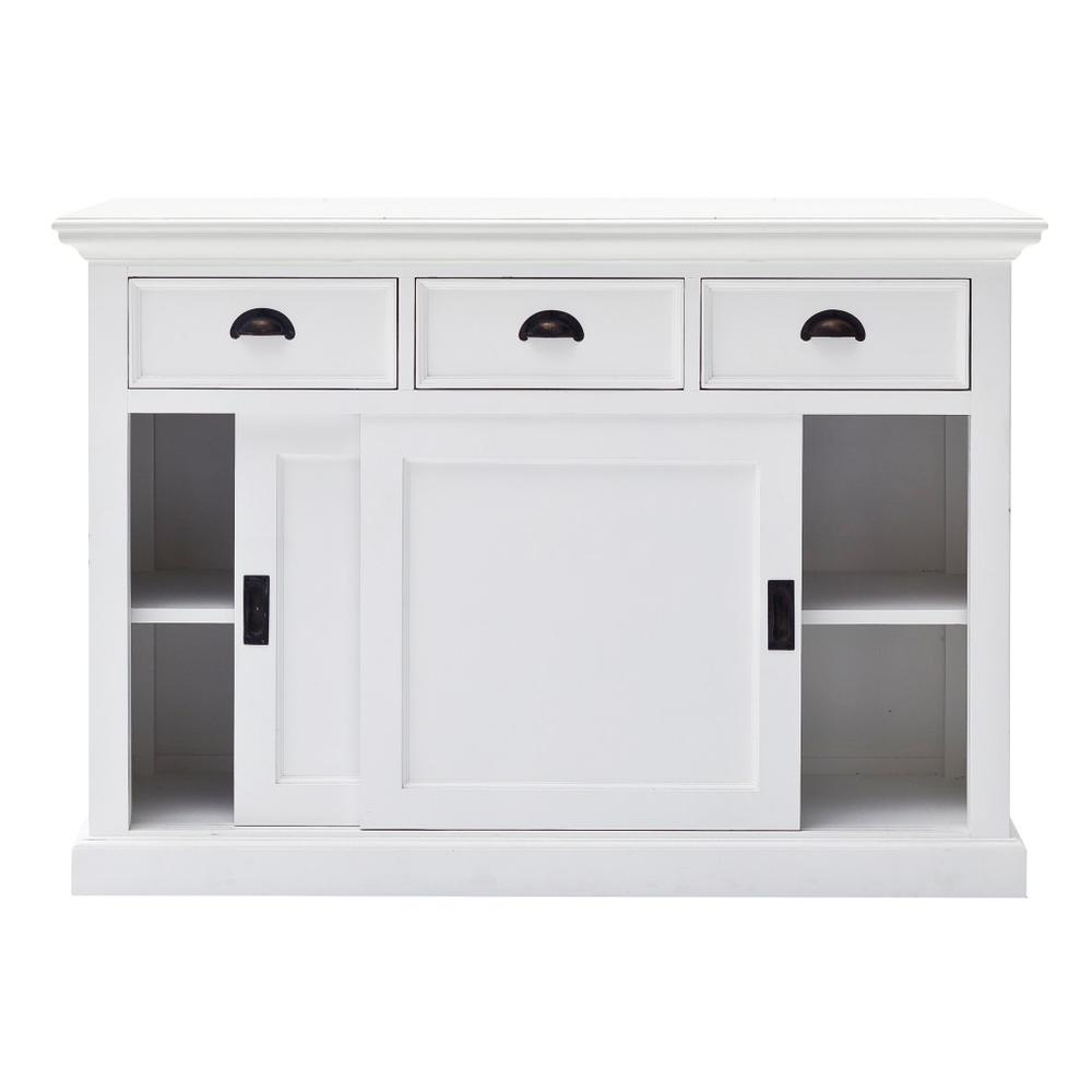 Modern Farmhouse White Buffet Server with Sliding Doors - 388215. Picture 3