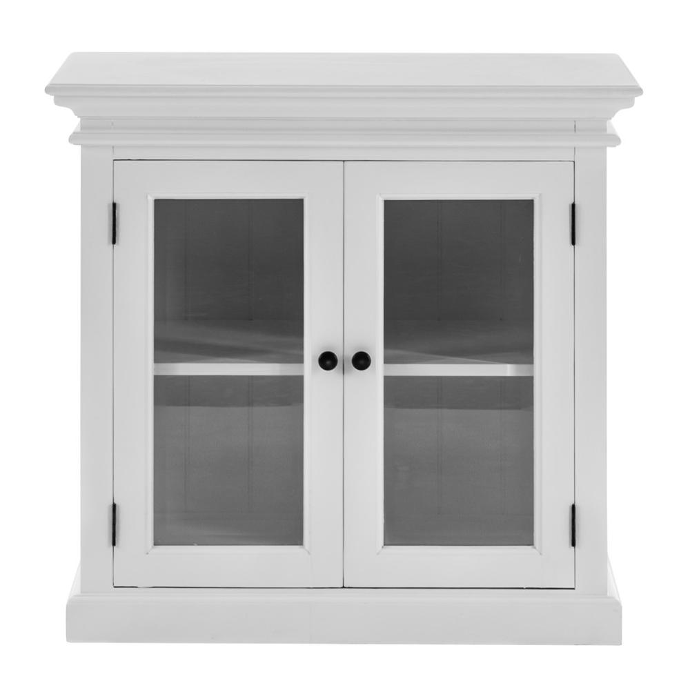 Modern Farm White Glass Door Accent Cabinet - 388219. Picture 1