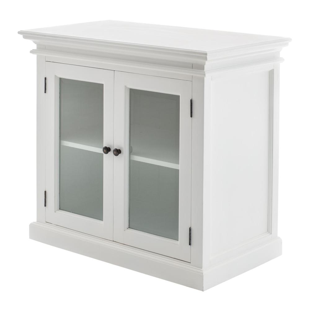 Modern Farm White Glass Door Accent Cabinet - 388219. Picture 2
