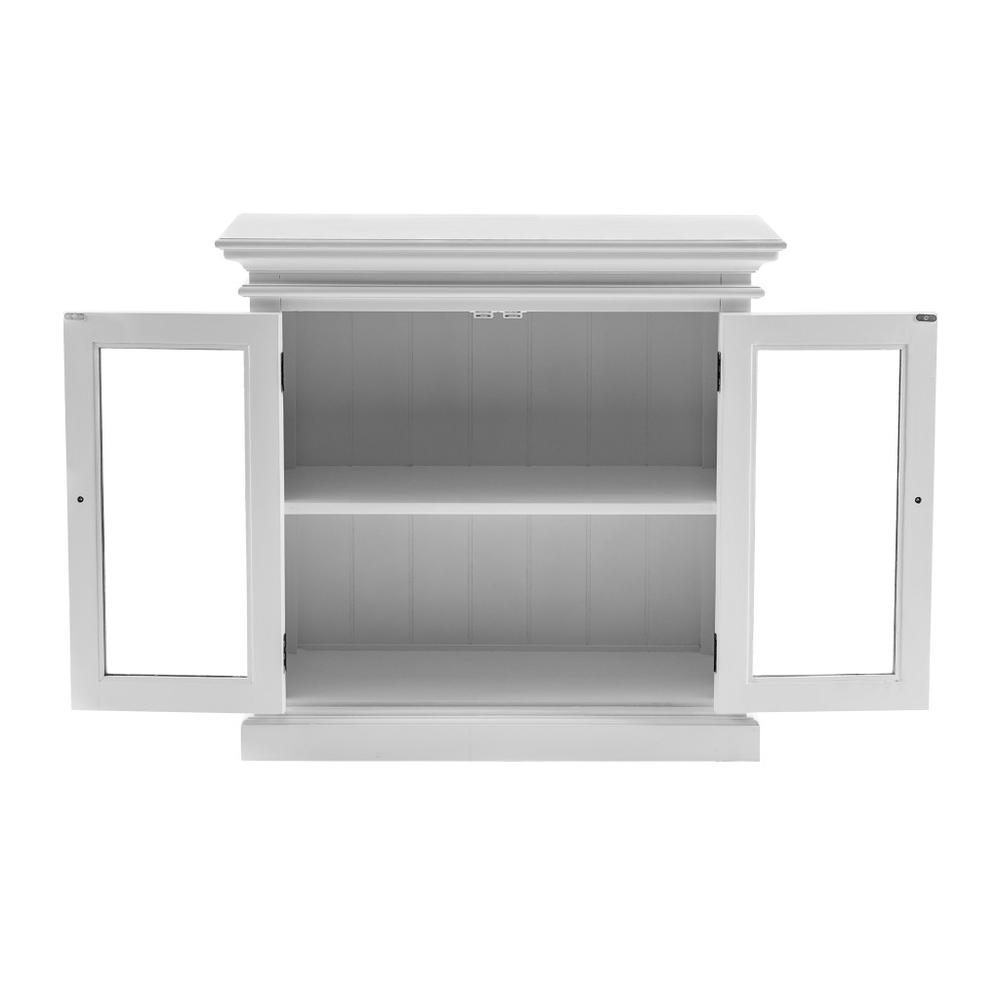 Modern Farm White Glass Door Accent Cabinet - 388219. Picture 3